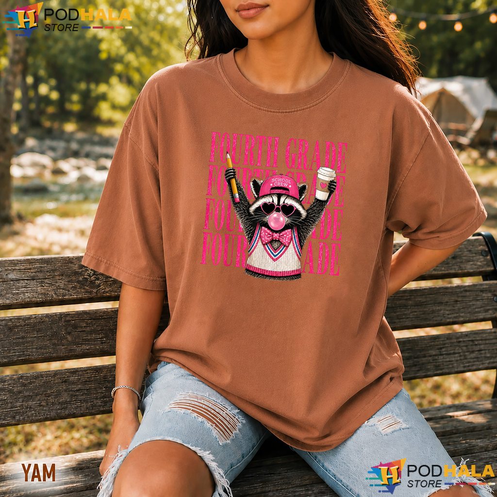 4th Grade Feral Raccoon Comfort Colors Tshirt Funny School Teacher Top 4th Grade Feral Raccoon Comfort Colors Tshirt Funny School Teacher Top