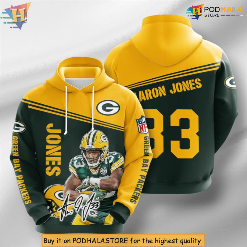 Aaron Jones USA Edition Green Bay Packers Hoodies For Women 3D Print Design
