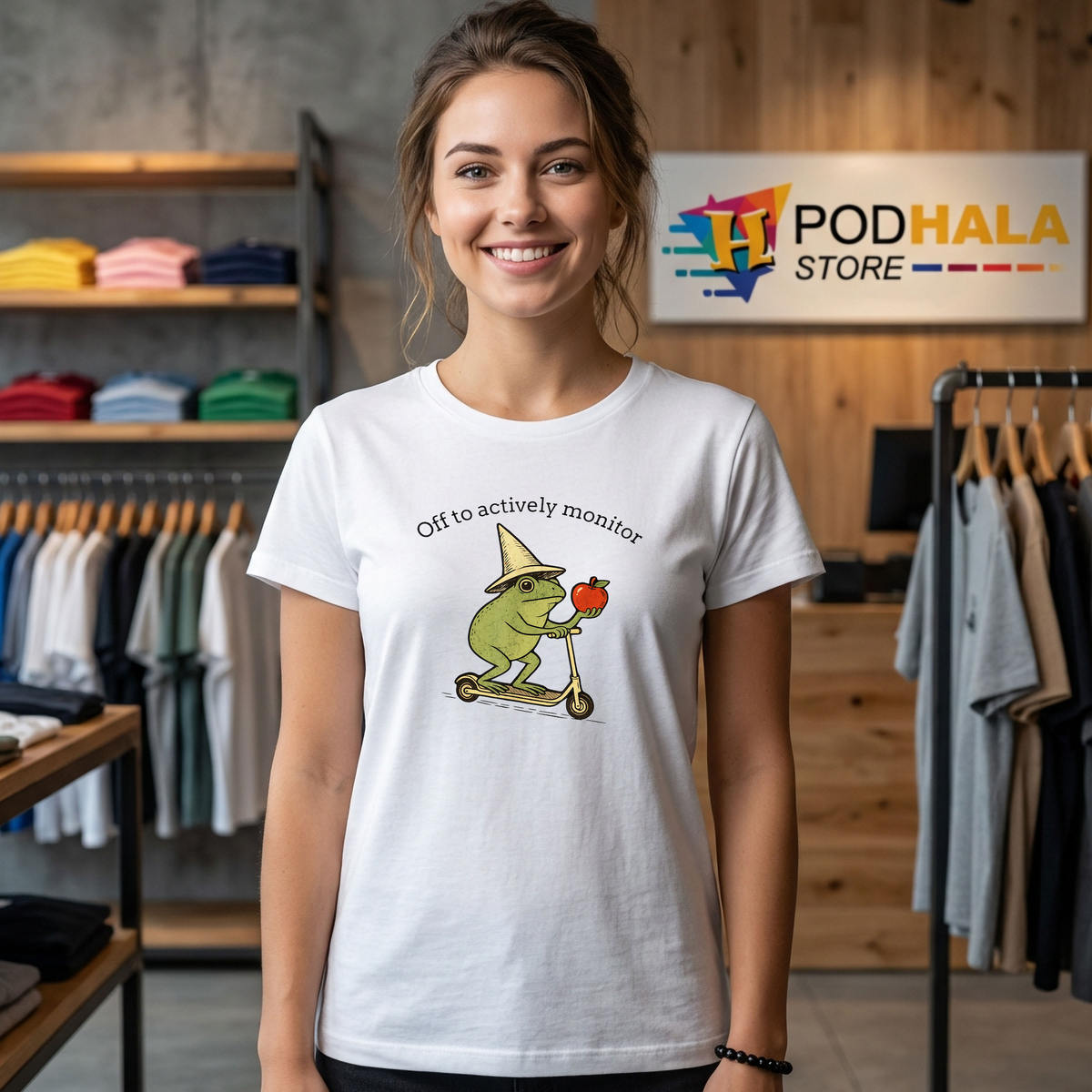 Actively Monitor Frog Scooter Shirt 2026 Funny Teacher Testing Day Fan Apparel