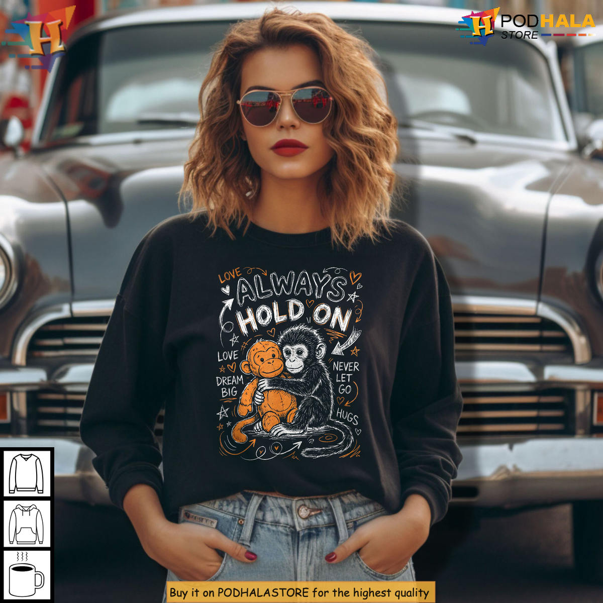 Adorable Animal Meme Graphic Cute Baby Monkey Punch Shirt For Kids