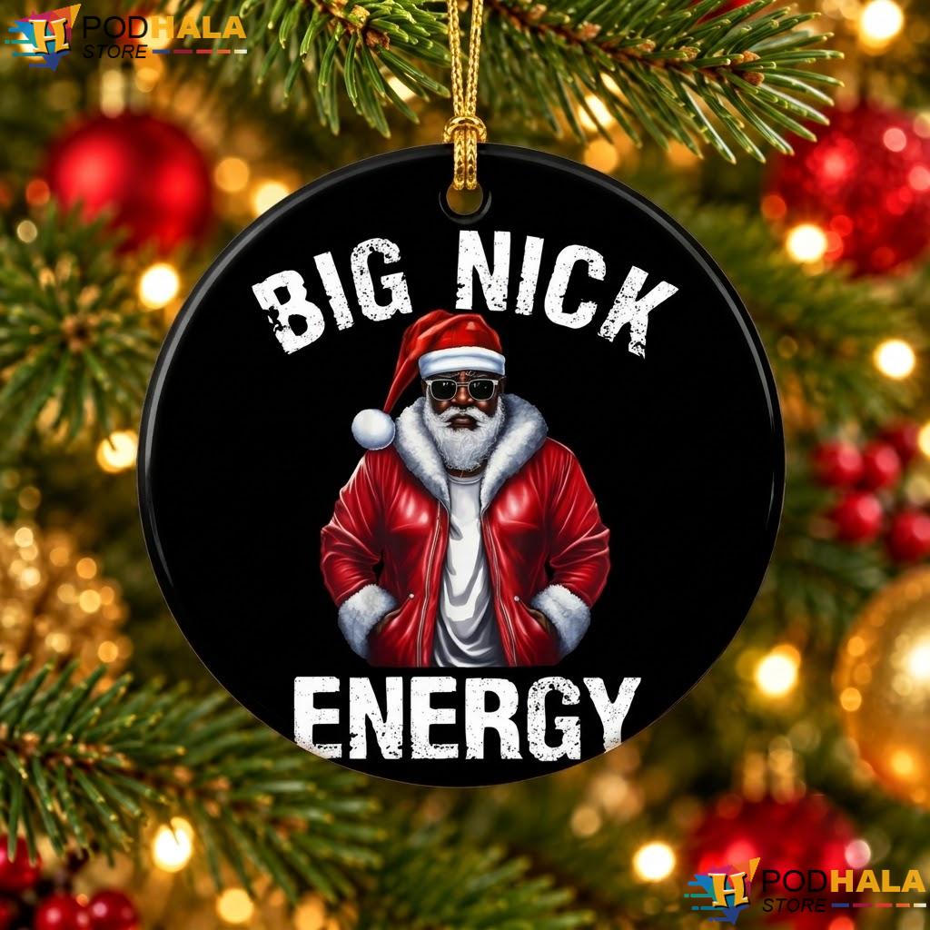 African American Santa Christmas Ornament Black Big Nick Energy Gift