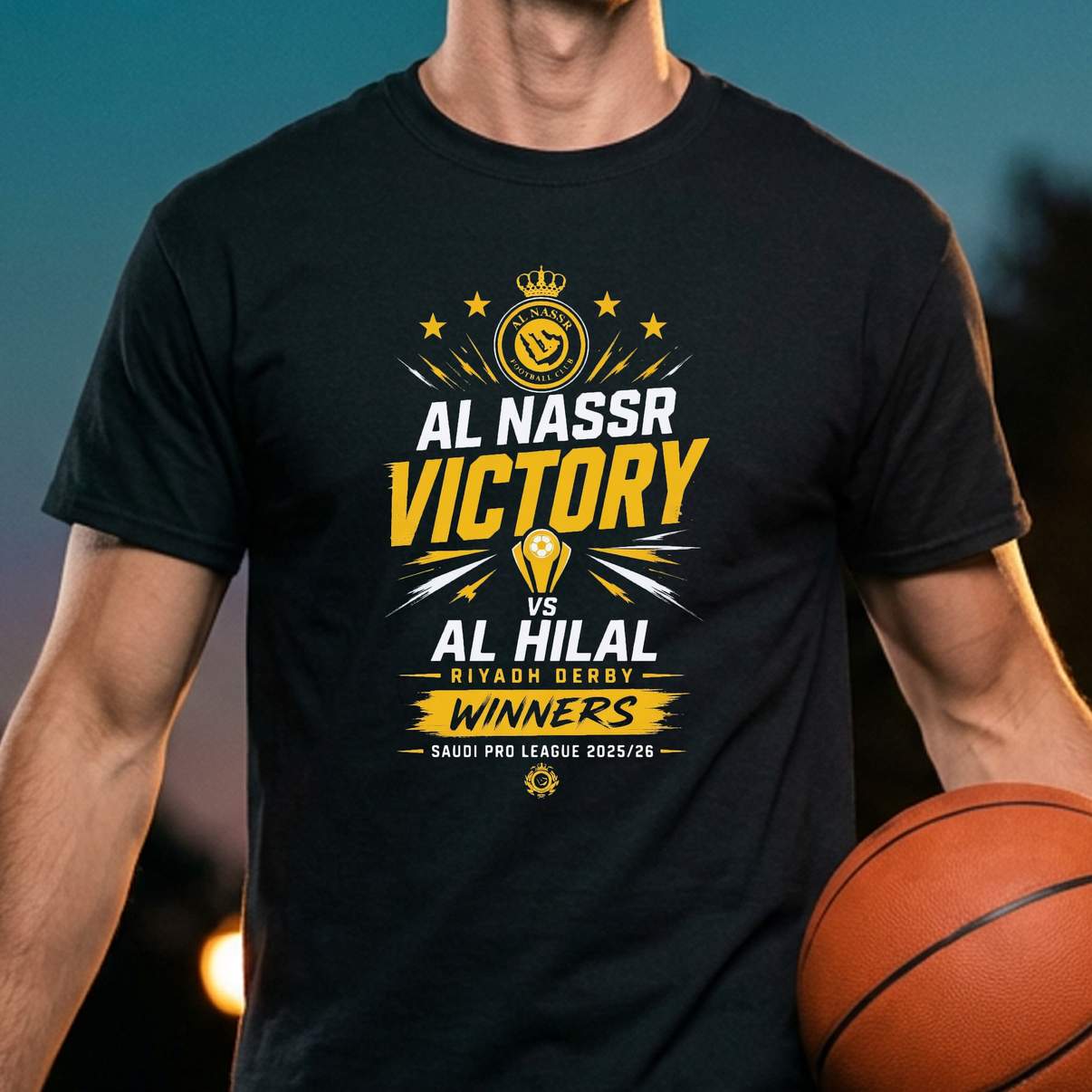 Al Nassr Victory 2026 Winners Shirt Saudi Pro League Riyadh Derby Fan Graphic