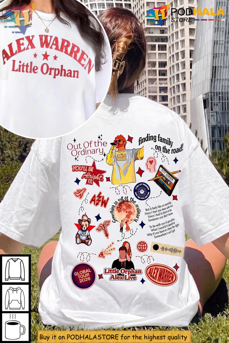 Alex Warren Little Orphan Global Tour 2026 Concert Shirt For Music Lover