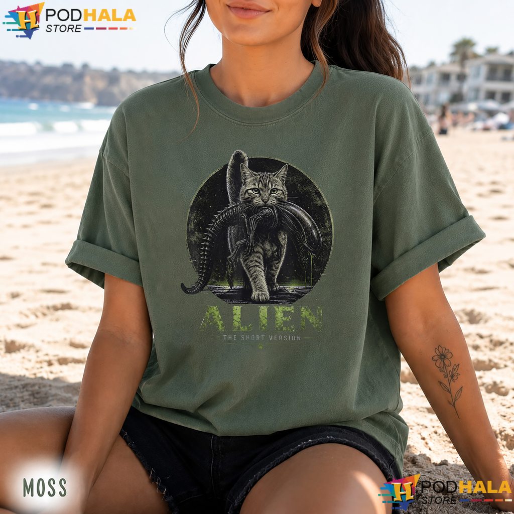 Alien Short Version Cat Comfort Colors Tee Funny Sci Fi Horror Parody Alien Short Version Cat Comfort Colors Tee Funny Sci Fi Horror Parody
