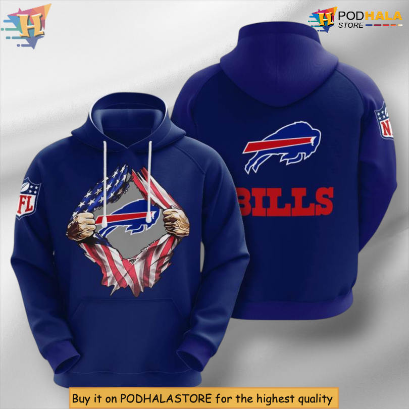 All Over Print Graphic Series Womens Buffalo Bills Hoodie Custom USA 3D