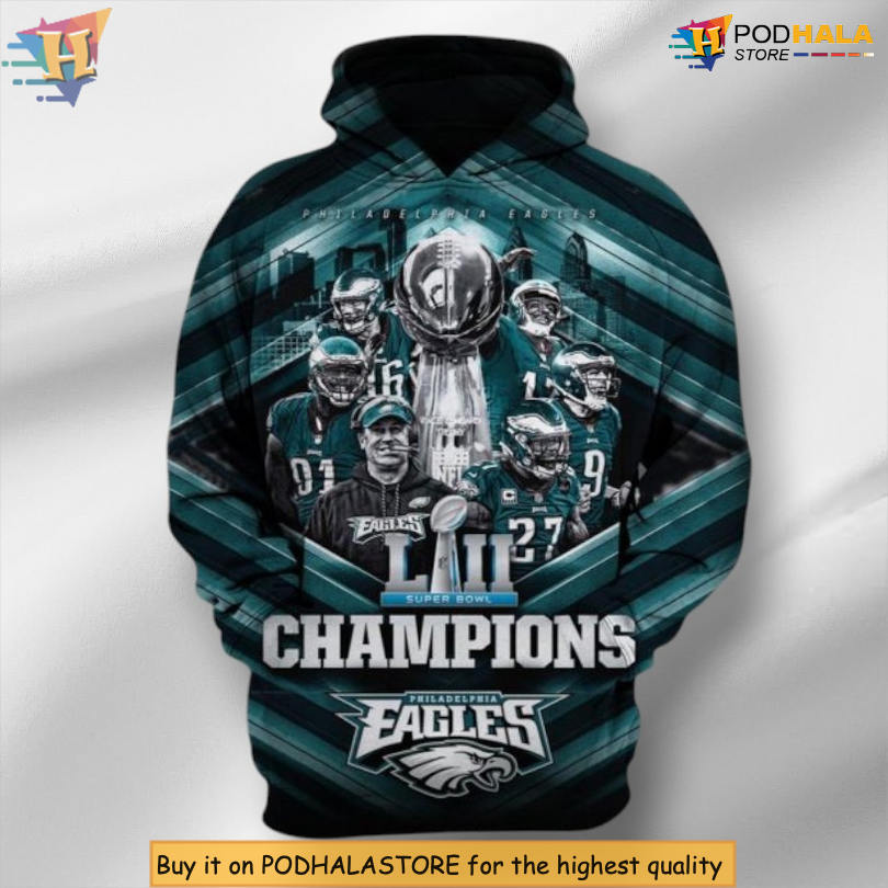 All Over Printed Design Philadelphia Eagles All Over Print Hoodie Custom 3D
