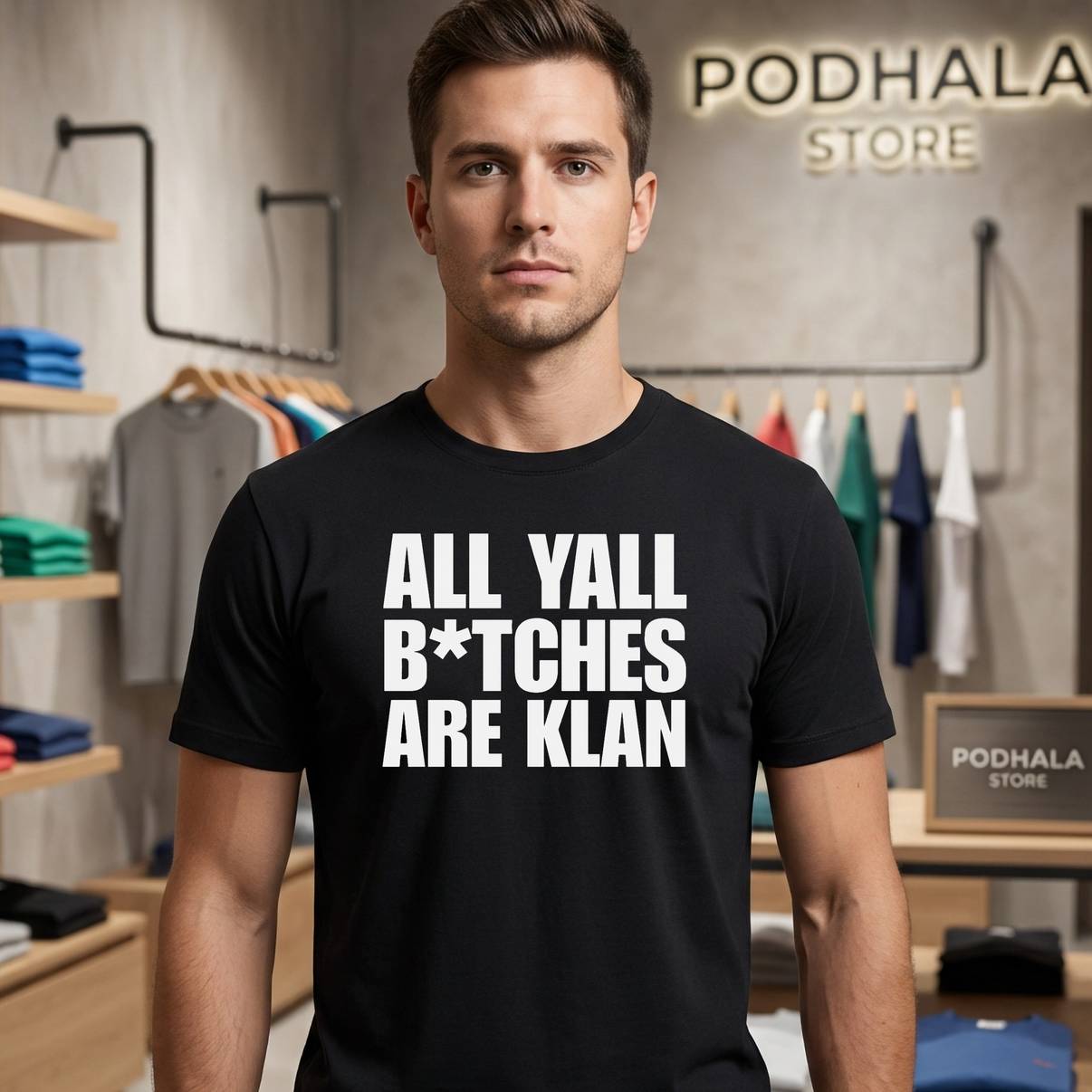 All Yall Btches Are Klan Shirt Funny Sarcastic Meme Quote Graphic For Mens