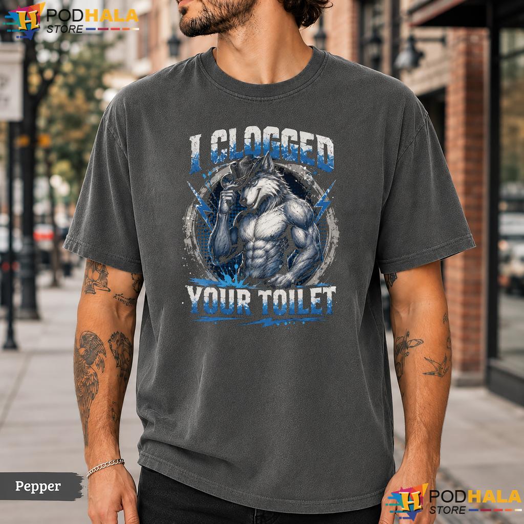 Alpha Wolf Toilet Comfort Colors T-Shirt Funny Cringe Meme Tee Men Women
