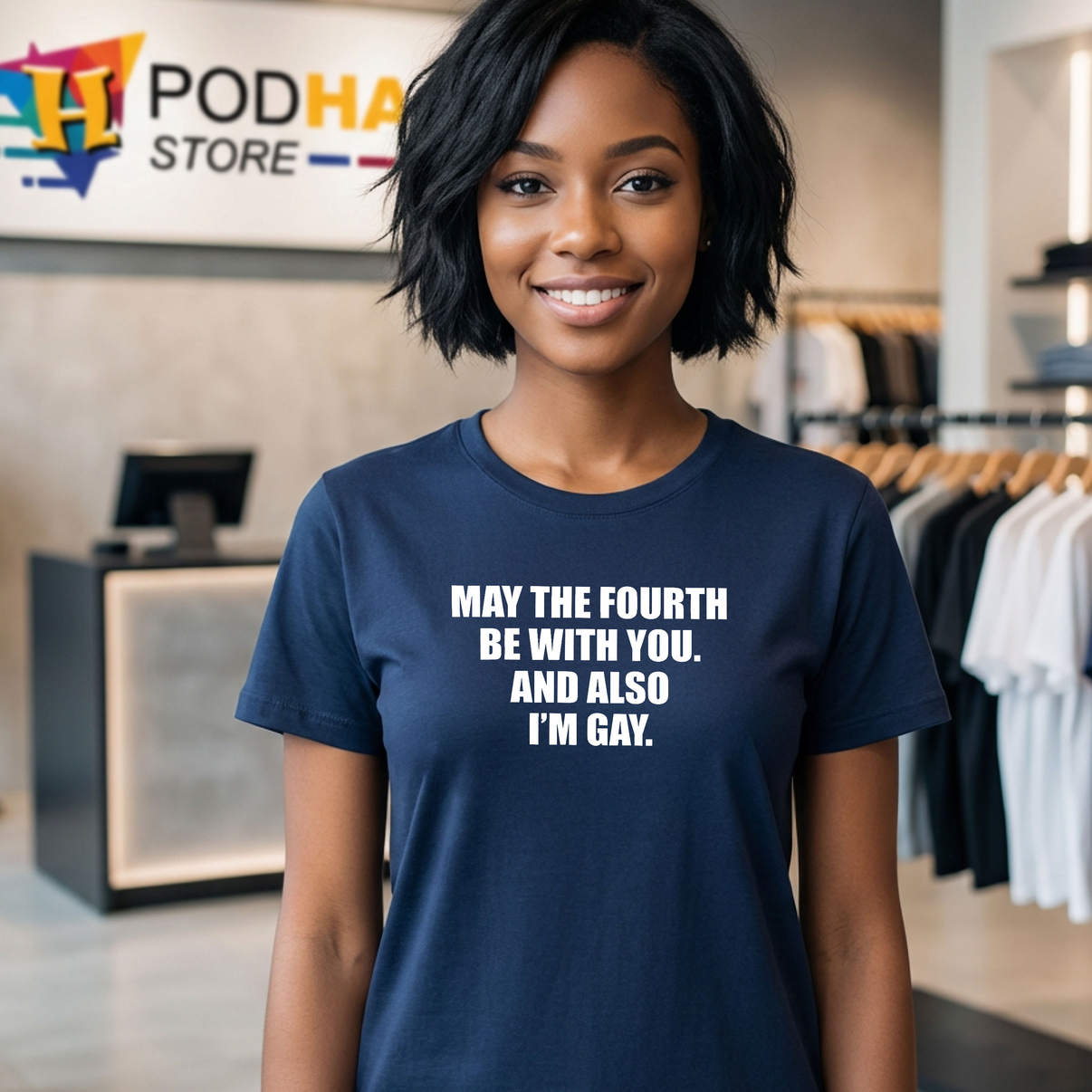 Also Im Gay May The Fourth Be With You Shirt 2026 Pride Meme Fan Apparel