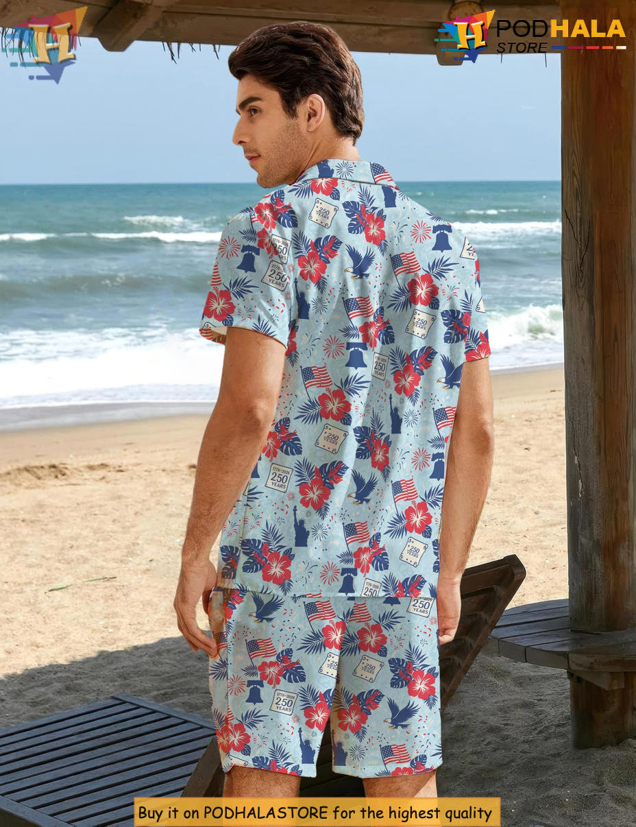 America 250th Anniversary Hawaiian Shirt 2026 USA Independence Day Fan Apparel