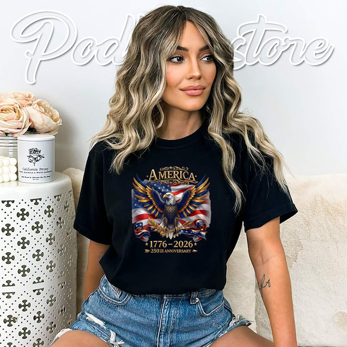 America 250th Anniversary T-Shirt Patriotic Eagle USA Flag 1776 2026 Graphic America 250th Anniversary T-Shirt Patriotic Eagle USA Flag 1776 2026 Graphic