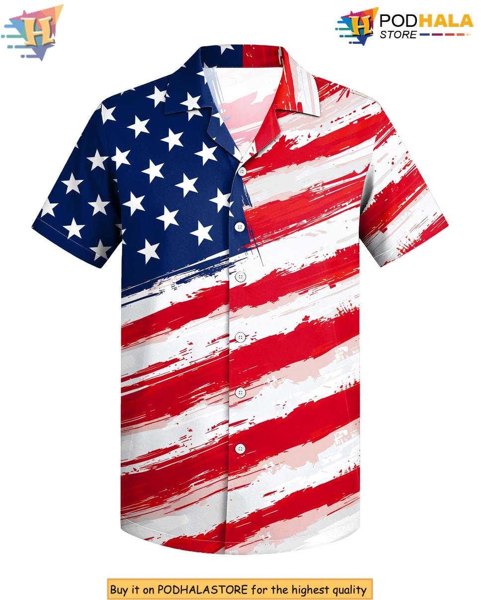 American Flag 4th Of July USA Hawaiian Shirt 2026 America 250th Fan Apparel