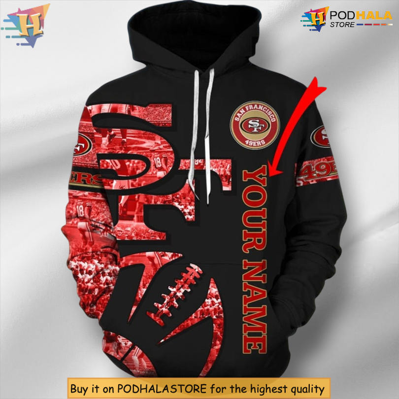 American Football Team 3D San Francisco 49ers Zip Up Hoodie For Fans American Football Team 3D San Francisco 49ers Zip Up Hoodie For Fans