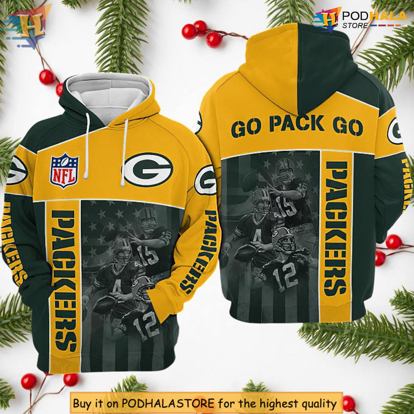 American Football Team Heritage Green Bay Packers Hoodies For Women Zip Up 3D