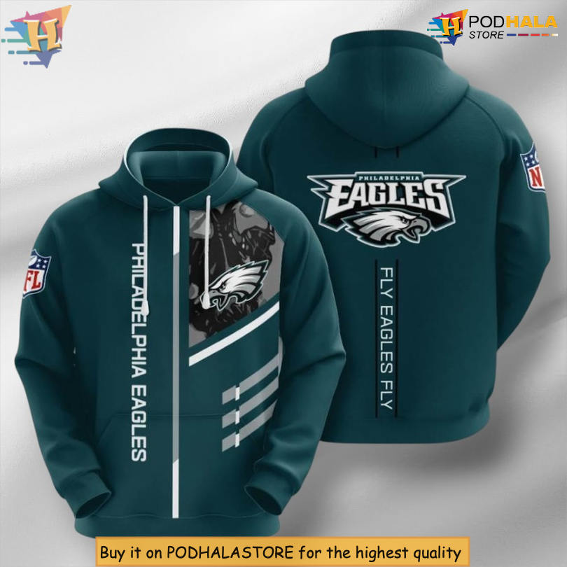 American Football Theme Philadelphia Eagles Hoodies For Men Custom Zip Up