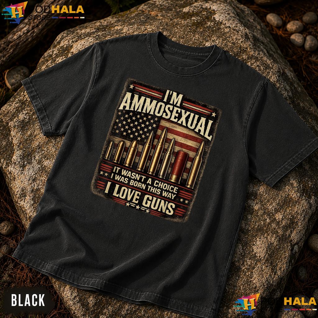 American Gun Rights Comfort Colors T-Shirt Ammosexual Born This Way Apparel