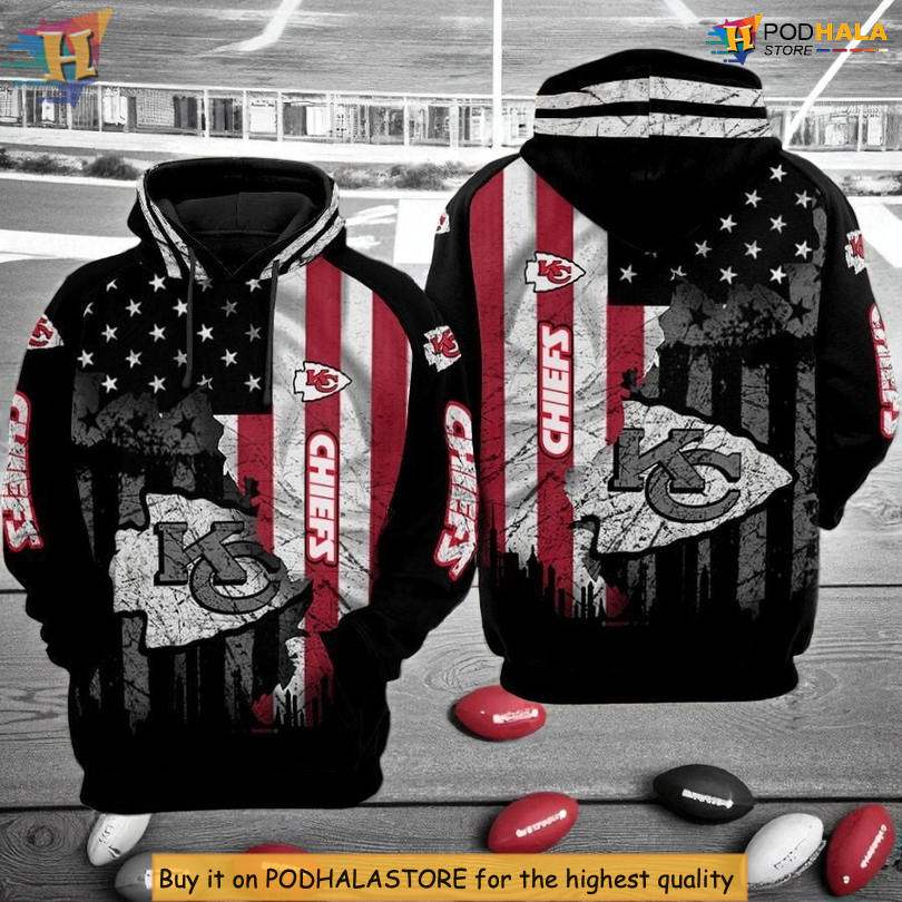 American Spirit Football Personalized Kansas City Chiefs Hoodie, Fan 3D Edition