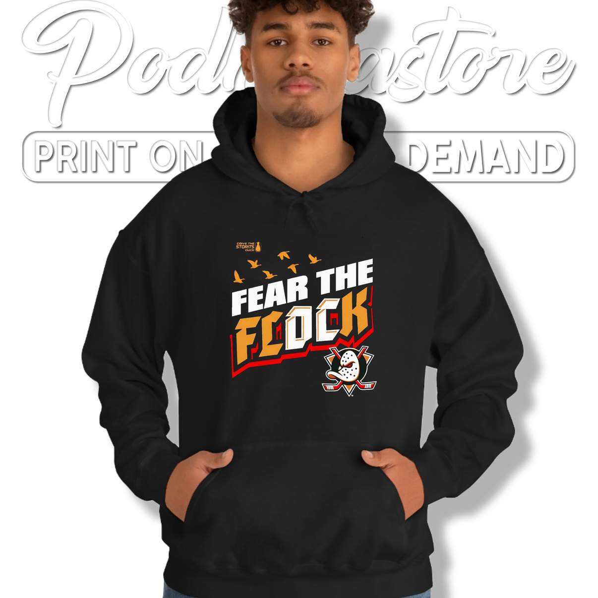 Anaheim Ducks 2026 Stanley Shirt Fear The Flock Hockey Sports Fan Graphic Men