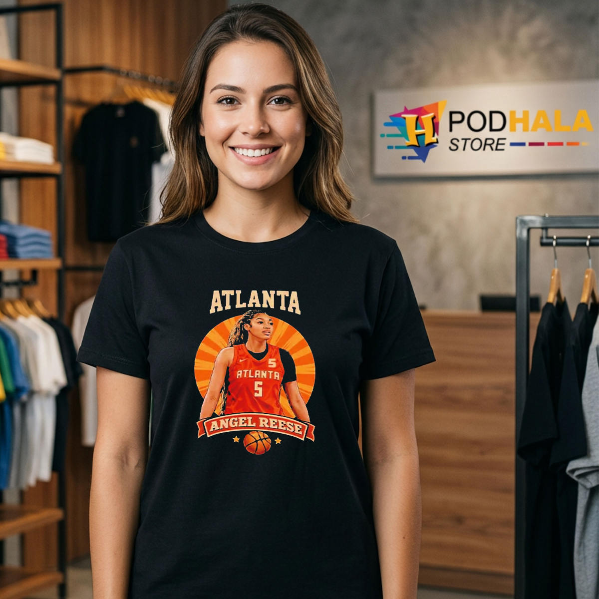 Angel Reese Atlanta Dream T-Shirt Women Pro Basketball Sports Fan Apparel Angel Reese Atlanta Dream T-Shirt Women Pro Basketball Sports Fan Apparel