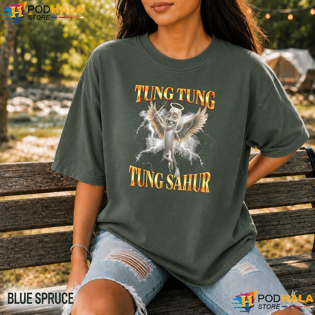 Angel Tung Tung Sahur Meme Comfort Colors Shirt Funny Brainrot Apparel Angel Tung Tung Sahur Meme Comfort Colors Shirt Funny Brainrot Apparel