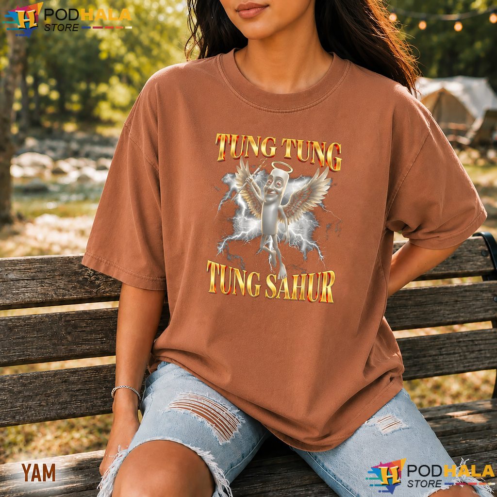 Angel Tung Tung Sahur Meme Comfort Colors Tshirt Funny Brainrot Apparel Angel Tung Tung Sahur Meme Comfort Colors Tshirt Funny Brainrot Apparel