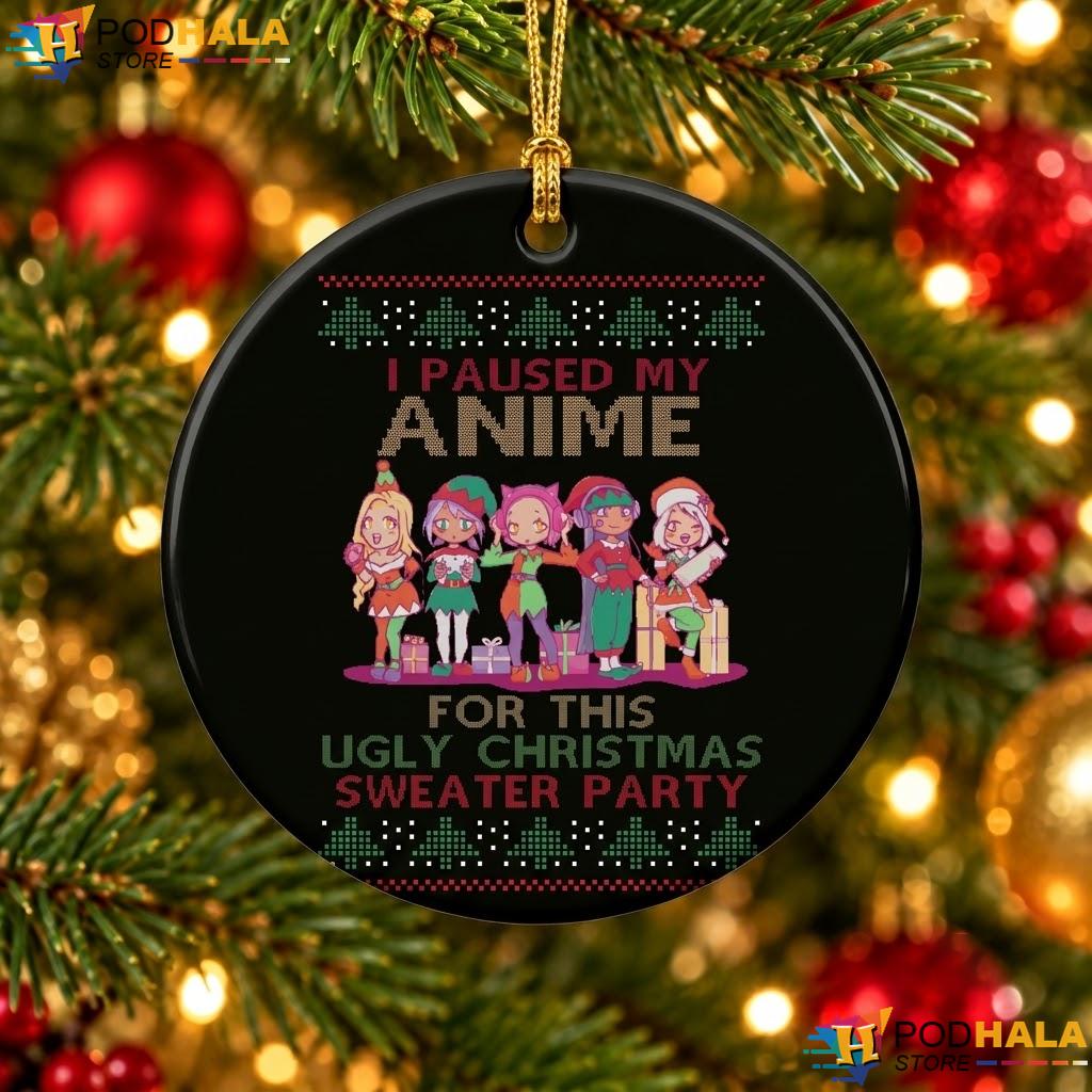 Anime Style Christmas Ornament Party Teen Festive Holiday Decor Gift