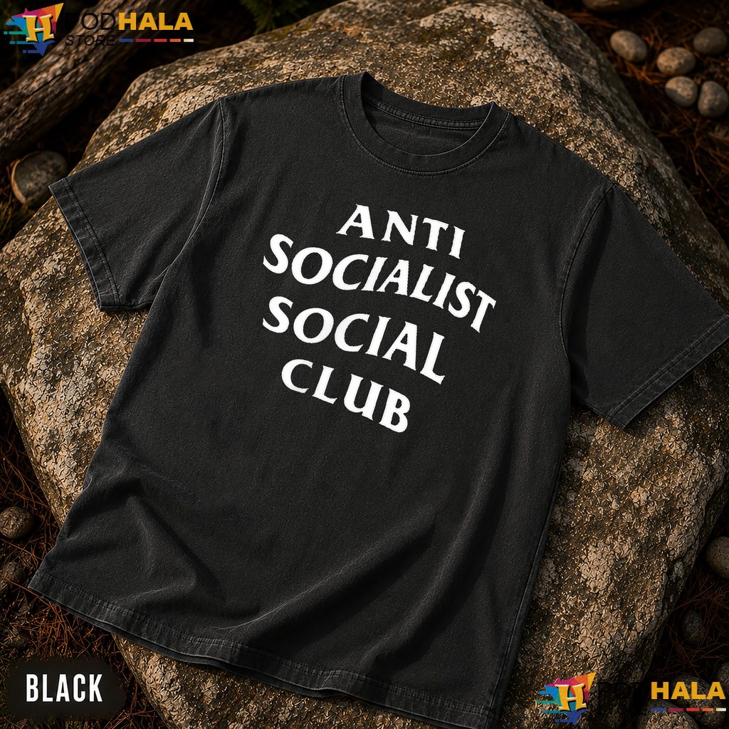 Anti Socialist Social Club Comfort Colors T-Shirt Funny Political Graphic Top