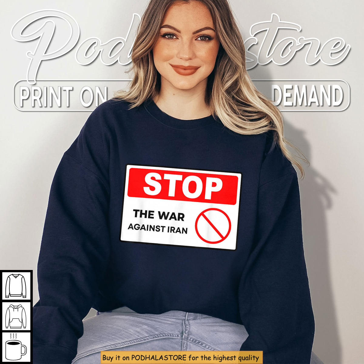 Anti War Protest Graphic Stop War Against Iran Shirt Peace Statement Tee