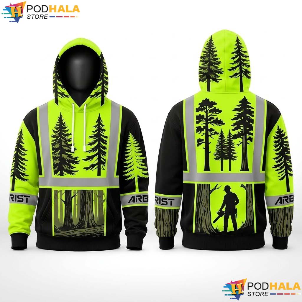 Arborist Mens Pullover 3D Hoodie Professional Tree Worker Lover Gift