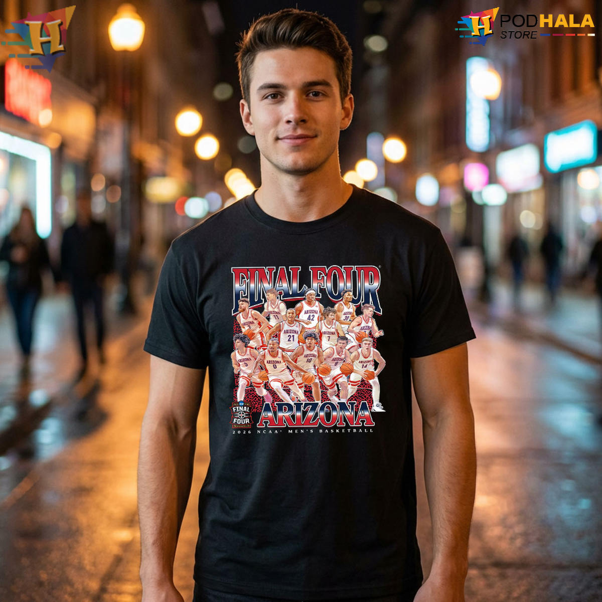 Arizona 2026 Final Four NCAA Men's Basketball Team T-Shirt for Fans & Alumni