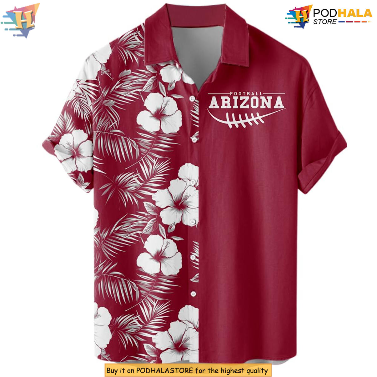 Arizona Floral Football Hawaiian Shirt 2026 Custom Name Number Fan Apparel