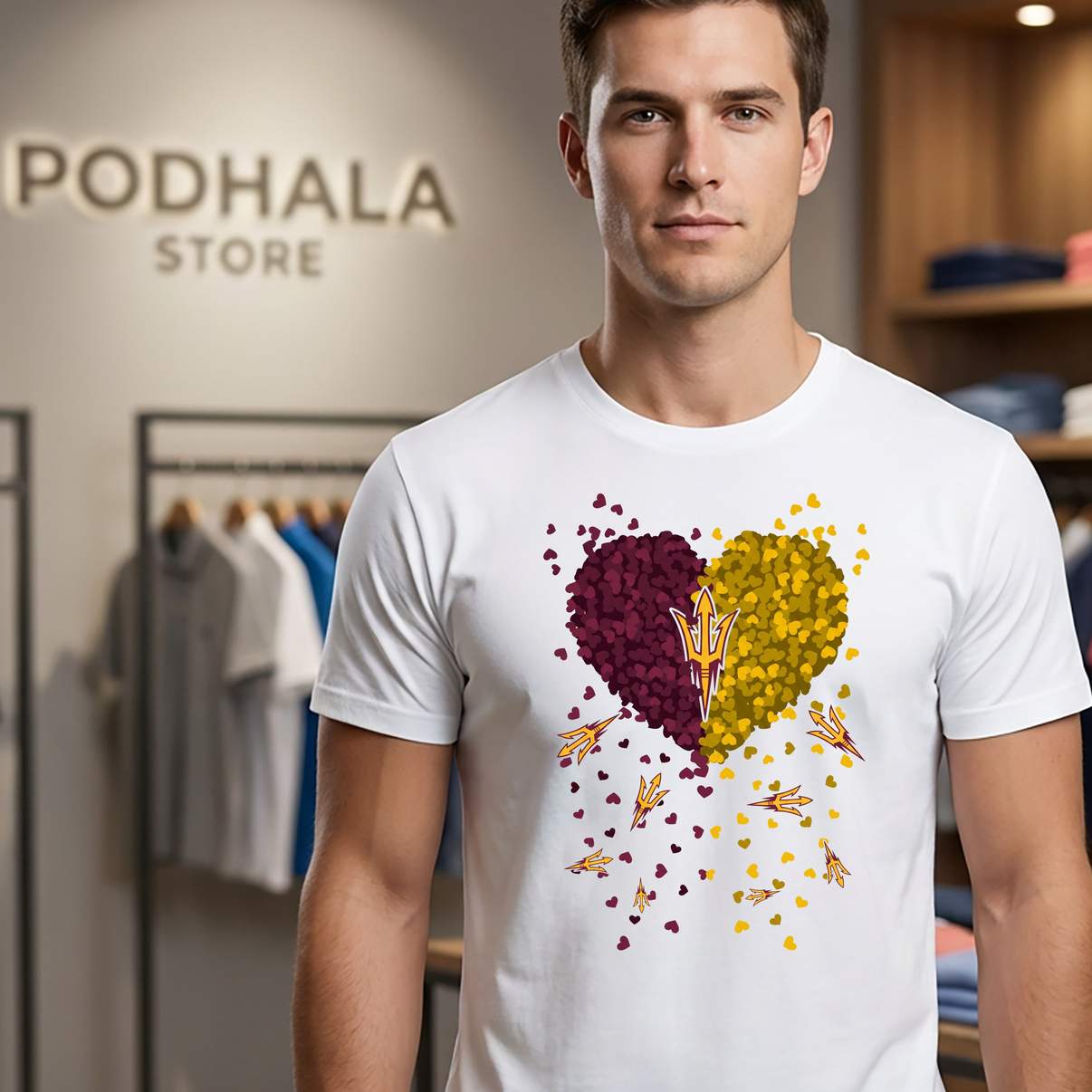 Arizona State Sun Devils Heart Shirt 2026 Football Sports Fan Graphic Mens