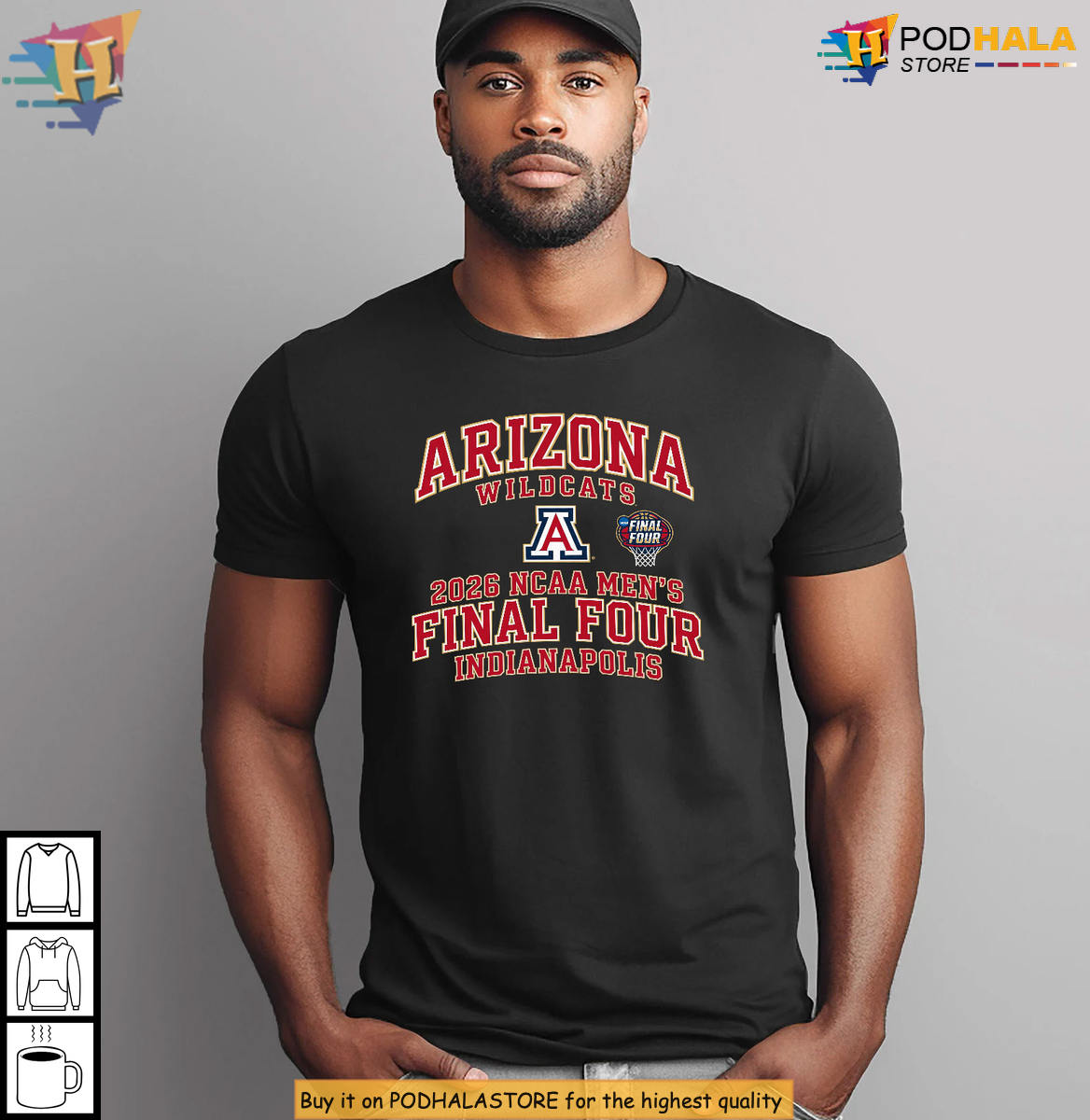 Arizona Wildcats 2026 NCAA Men's Basketball Final Four Indianapolis T-Shirt