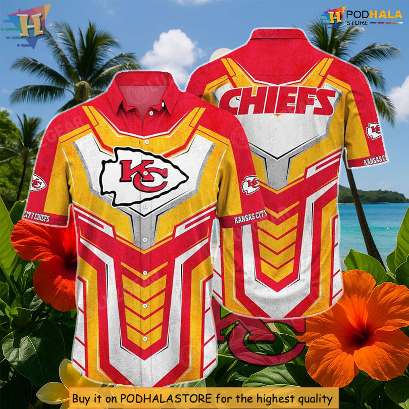 Armor Suit Inspired Style Kansas City Chiefs Summer Hawaiian Shirt Custom Armor Suit Inspired Style Kansas City Chiefs Summer Hawaiian Shirt Custom