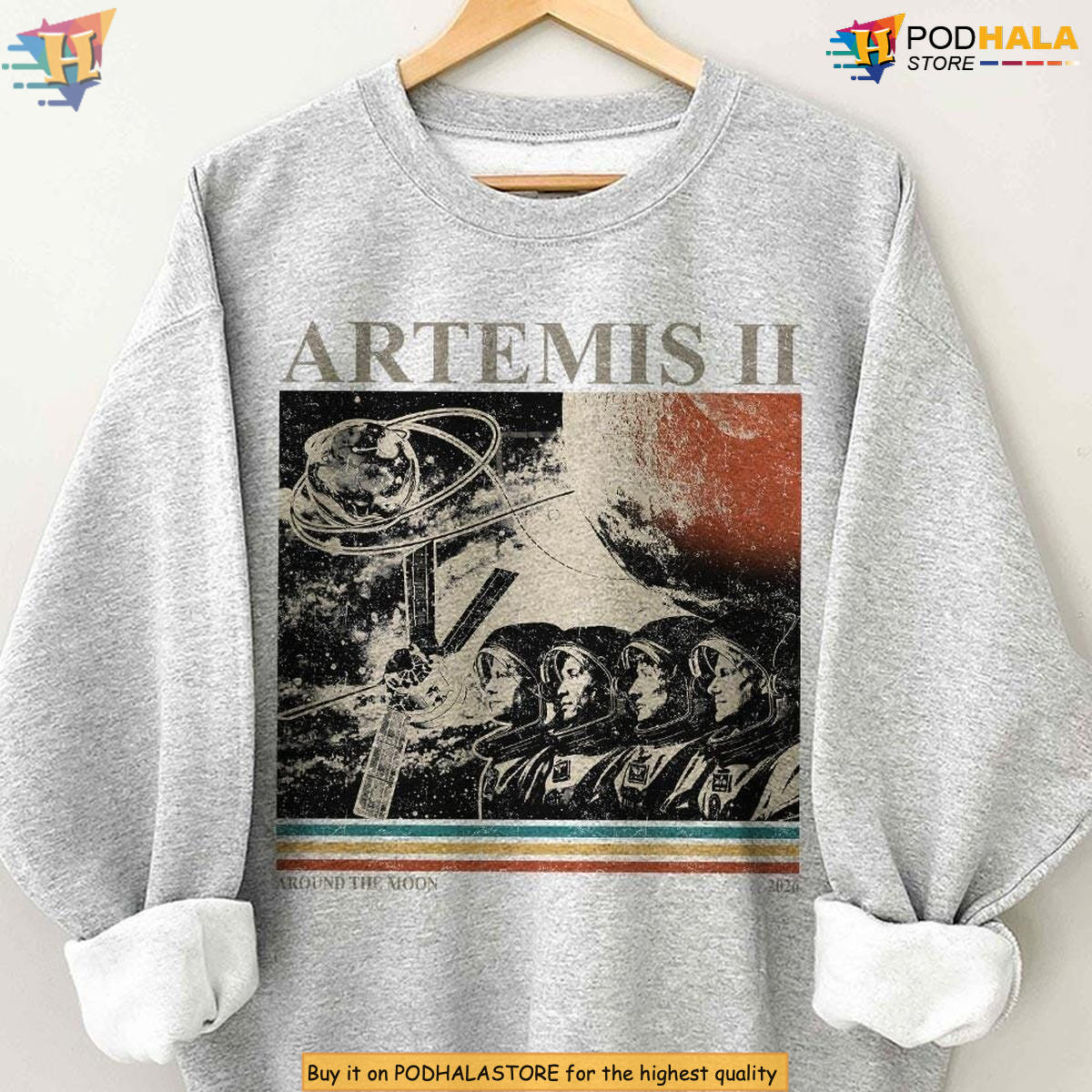Artemis 2 Around The Moon Vintage Comfort Colors Shirt Space Mission