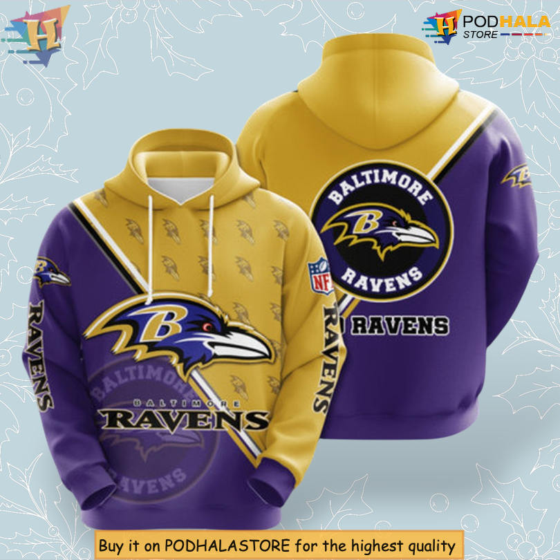 Athletic Team Graphic Collection Baltimore Ravens Sweatshirt Hoodie Custom 3D