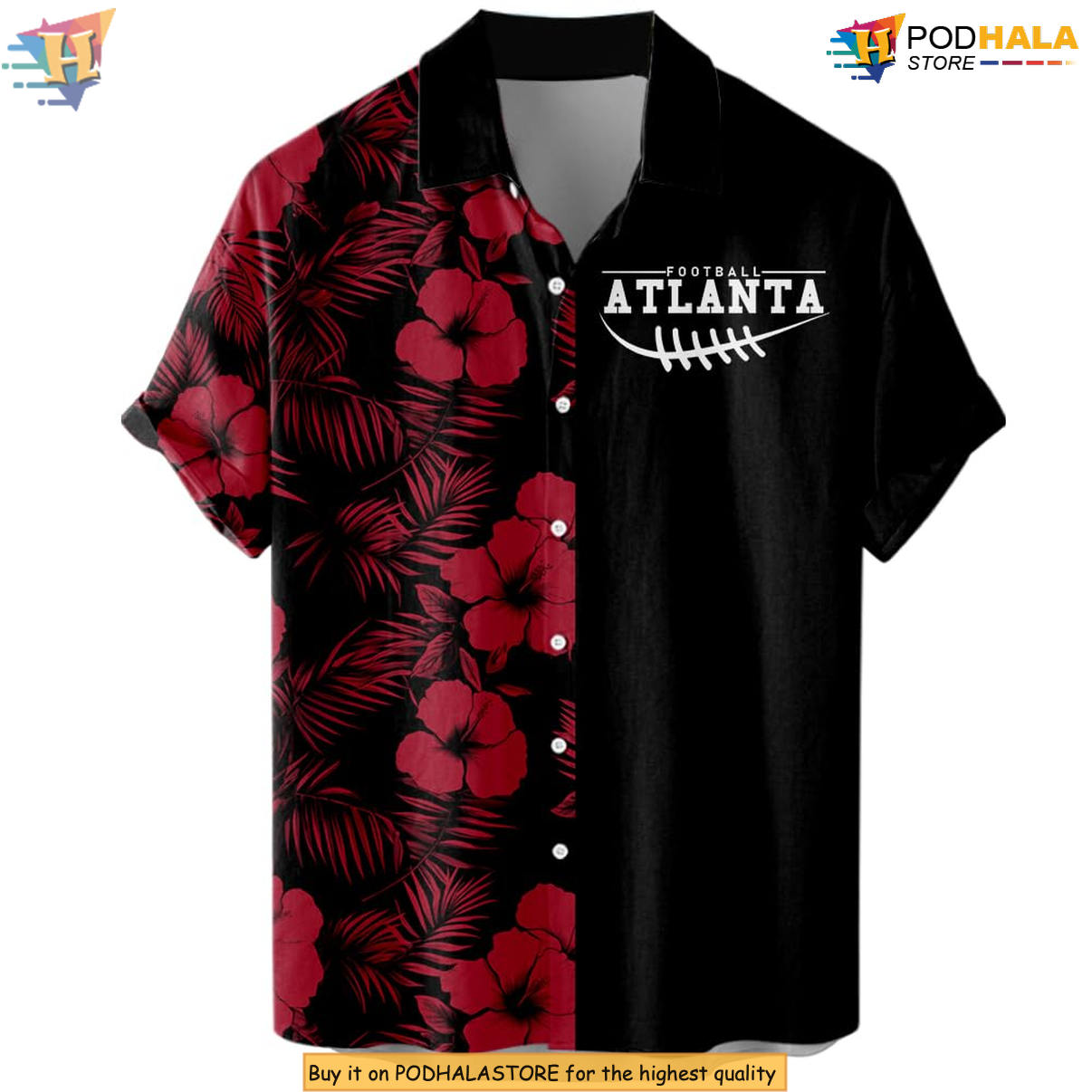 Atlanta Floral Football Hawaiian Shirt 2026 Custom Name Number Fan Apparel