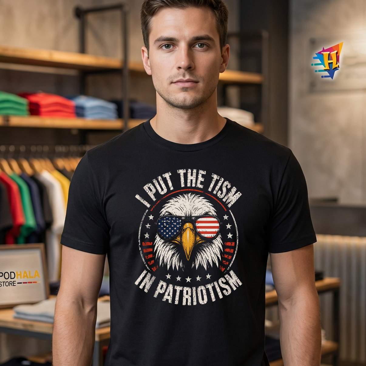 Autism Pride Awareness Shirt I Put The Tism In Patriotism American Apparel
