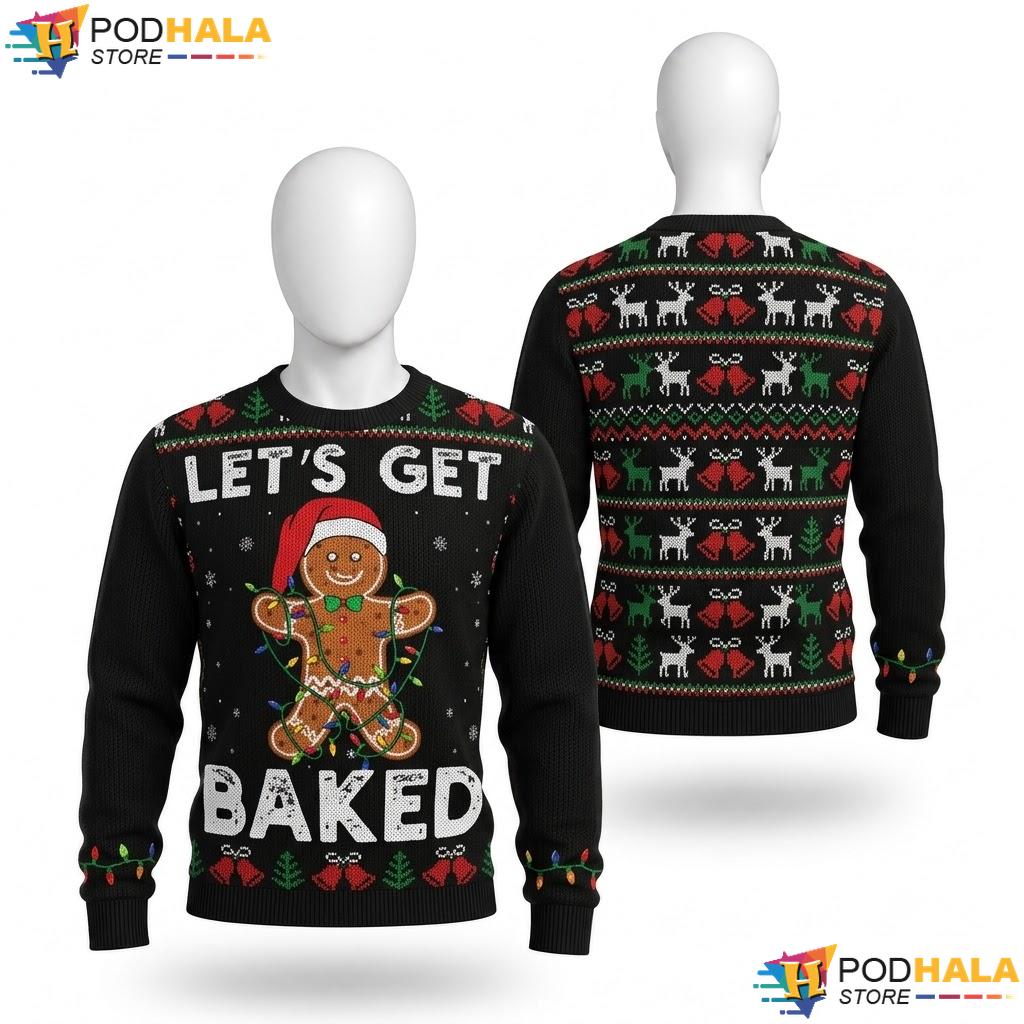 Baked Gingerbread Cookie Christmas Sweater Funny Baking Crew Outfit
