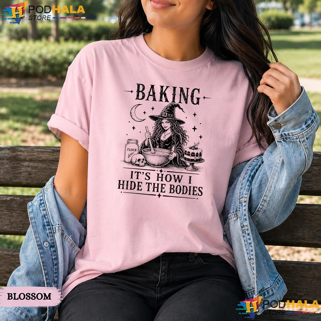 Baker Witch Bodies Comfort Colors T-Shirt Funny Halloween Baking Top