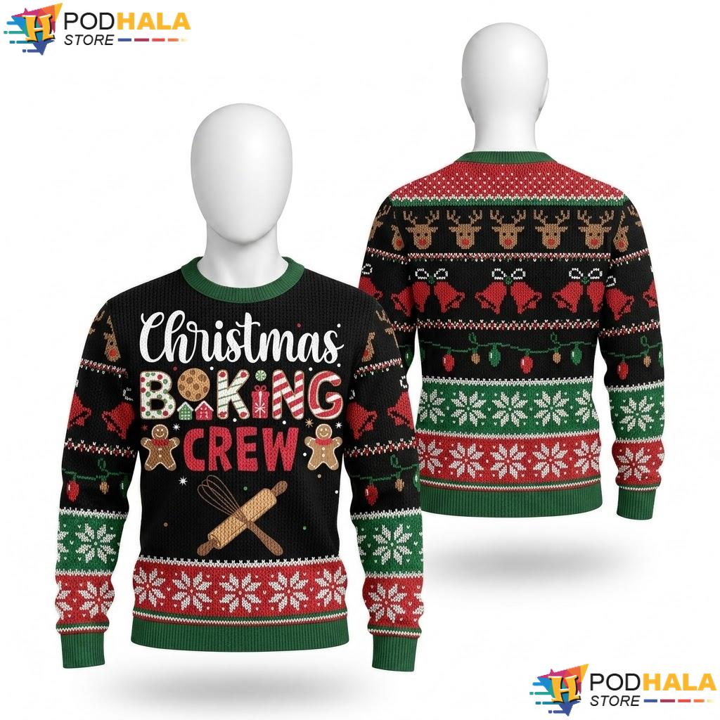 Baking Crew Christmas Cookie Christmas Sweater Funny Holiday Top