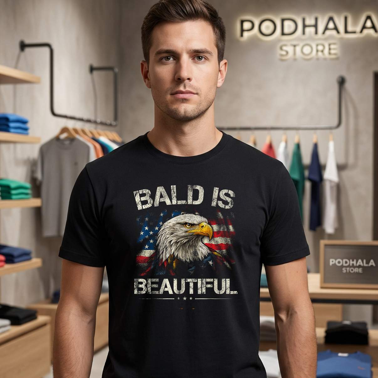 Bald Is Beautiful America Eagle Shirt Fourth Of July Independence