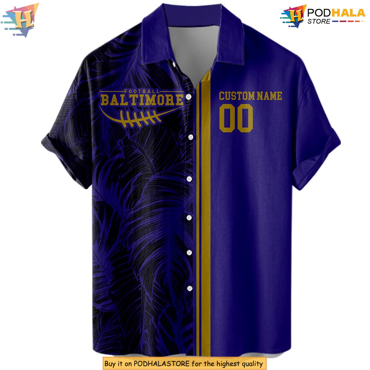 Baltimore Football Custom Hawaiian Shirt 2026 Personalized Tropical Fan Gear