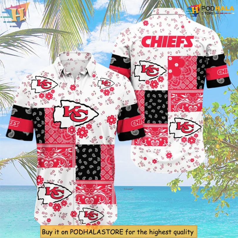 Bandana Bliss Pattern Kansas City Chiefs Womens Hawaiian Shirt Unique Design