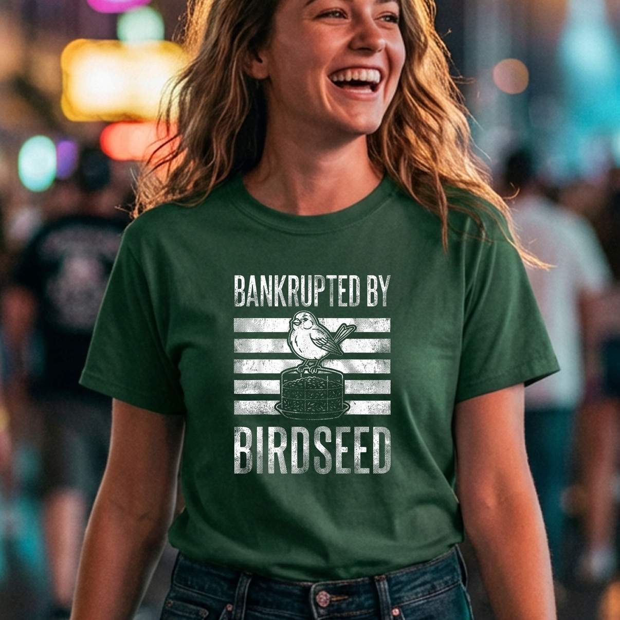 Bankrupted By Birdseed T-Shirt Funny Bird Watching Lover Nature Graphic Top Bankrupted By Birdseed T-Shirt Funny Bird Watching Lover Nature Graphic Top