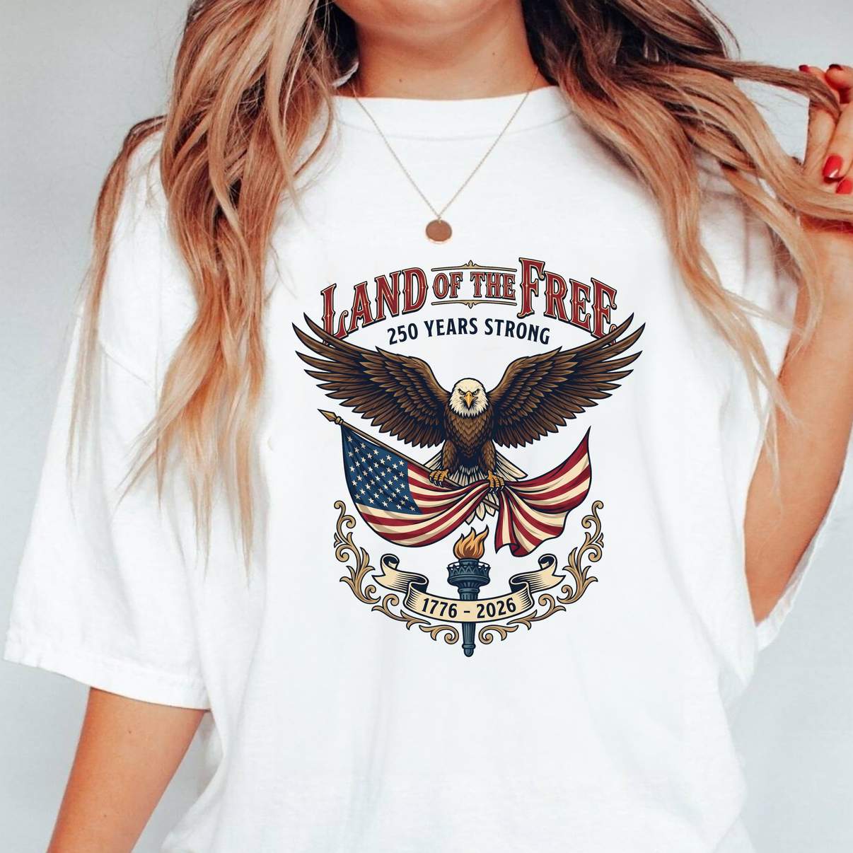 Banner Of Liberty 250 Years Shirt Land Of The Free Patriotic Graphic For Men