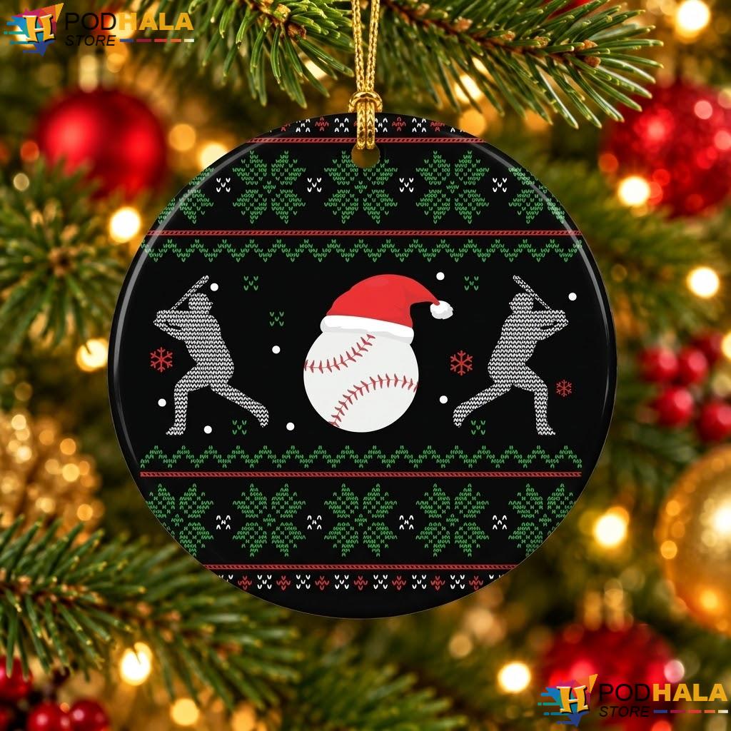 Baseball Sports Christmas Ornament Xmas Funny Festive Holiday Decor Gift