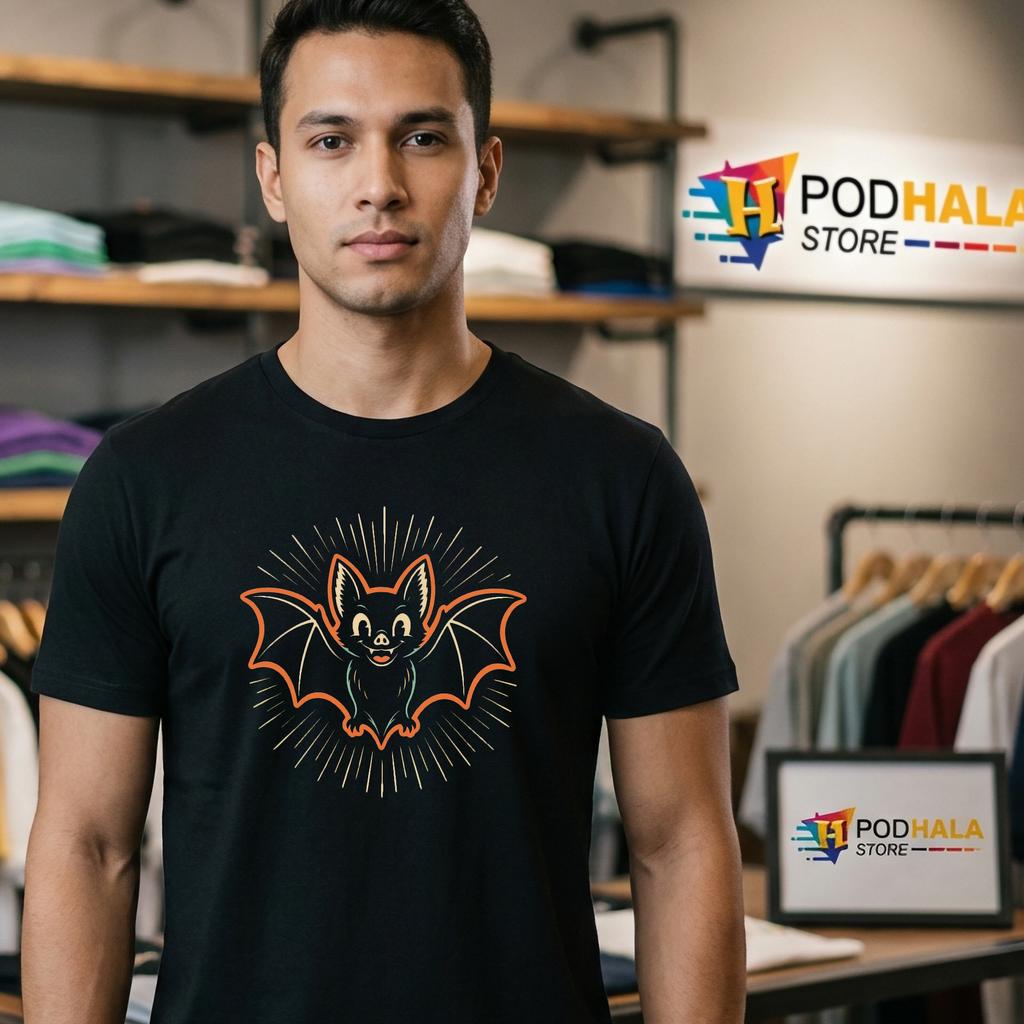 Bat Retro Spooky Season Vintage Halloween Shirt Cute Graphic Outfit Bat Retro Spooky Season Vintage Halloween Shirt Cute Graphic Outfit