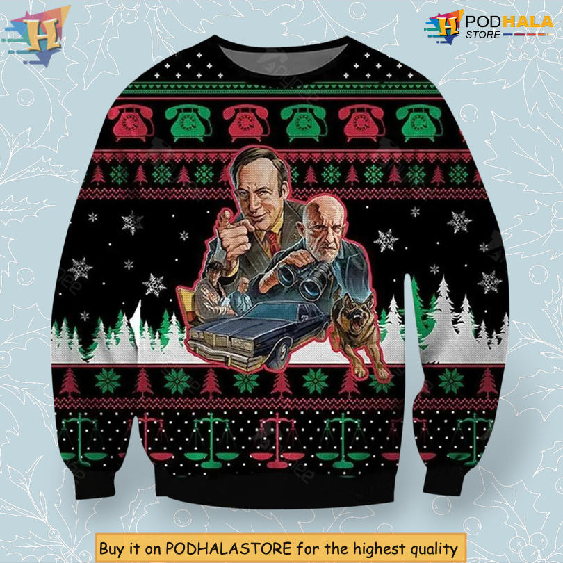 Battle Call Saul Legal Drama Theme Parody Funny Pop Culture Ugly Christmas Sweater