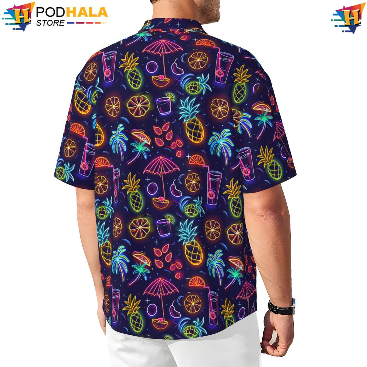 Beer Pineapples Tropical Shirt Neon Funny Mens Short Sleeve Beach Button Up Beer Pineapples Tropical Shirt Neon Funny Mens Short Sleeve Beach Button Up